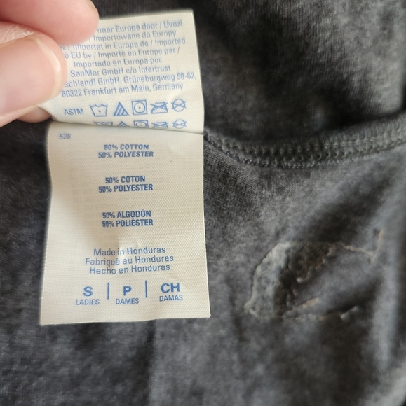 Port & Company Let's Get Physical Gray Graphic Tank Top Shirt - Picture 5 of 5